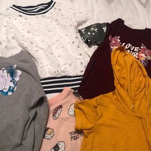 Boundle of 5 6-6x shirts target gray one old navy